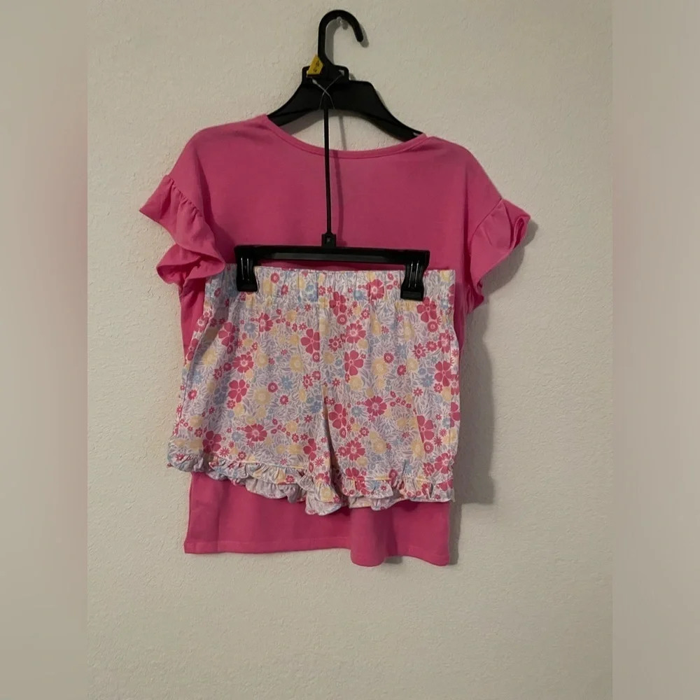 Wonder Nation Pink Unicorn Pajama Set size L 10/12-NWT